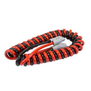 2 CORE TWISTED PAIR RETRACTABLE CABLE, 175A WITH GREY HIGH CURRENT CONNECTORS - 3M
