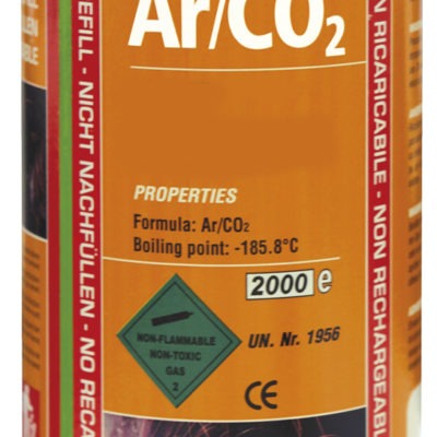 DISPOSABLE GAS CARTRIDGE - ARGON/CO2 - 1.8L