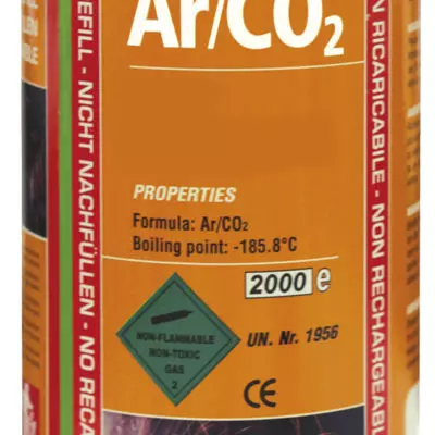 DISPOSABLE GAS CARTRIDGE - ARGON/CO2 - 1.8L