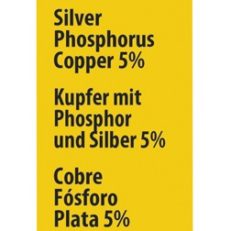 5 BRAZING RODS SILVER COPPER PHOSPHORUS 5% Ø 2mm - L. 333mm