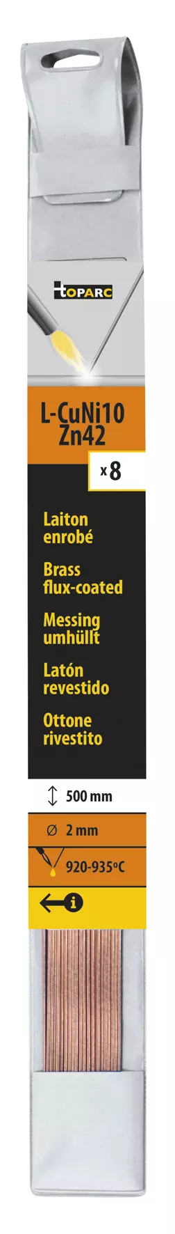 8 BRAZING RODS FLUX COATED BRASS Ø 2mm - L. 500mm