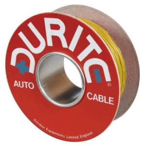 BROWN/YELLOW SINGLE-CORE PVC AUTO CABLE - 1MM² X 50M