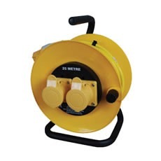 110V Extension Reel - 25m with Two Socket Outlets