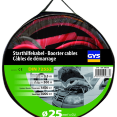 JUMP LEADS PRO 500A (3.5L/5.5L) - INSULATED CLAMPS - Ø25mm² - 2 x 3.5m