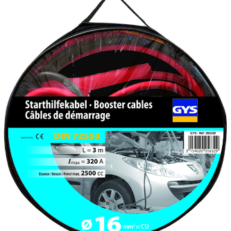 JUMP LEADS PRO 320A (2.5L) - INSULATED CLAMPS - Ø16mm² - 2 x 3m