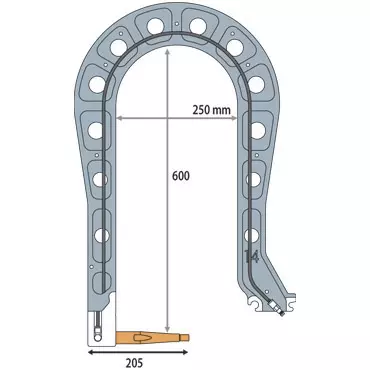 C14 ARM (INSULATED) & WALL BRACKET