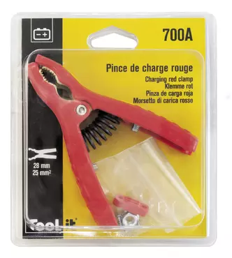 INSULATED RED CLAMP 700A - BLISTER