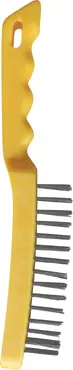 STAINLESS STEEL BRUSH, 4 ROWS - PLASTIC HANDLE | 044258