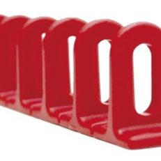 SET OF 3 RED FLAT PLASTIC MULTIPADS (6x22x156mm)