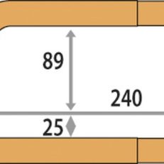 X6 Arm : 2 copper offset arms (220mm) with 2 caps type A