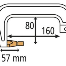 RC1 ARM (160x80mm) WITH CAP (x2)