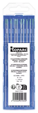 10 ELECTRODES - TUNGSTEN WR2 Ø2.4 - TURQUOISE (AC/DC-ALUMINIUM/STEEL)