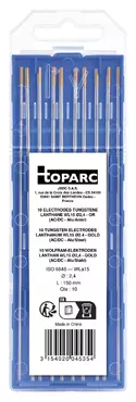 10 ELECTRODES - LANTHANUM WL15 Ø2.4 - GOLD (AC/DC-ALUMINIUM/STEEL)