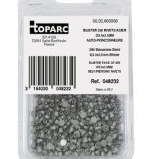 200 SELF PIERCING STEEL RIVETS STEEL Ø3.3x3.5MM - BLISTER PACK
