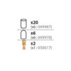 BOX 20 CAPS TYPE A + 6 CAPS TYPE F + 2 ROUND ELECTRODES (C6 & G2) | 073449